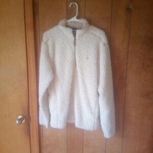 Southern Shirt Co White Sherpa Fleece Half Zip Pullover Size M Cozy
